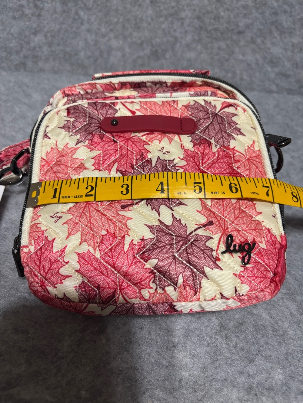 Lug RFID Crossbody with Charm Bar Skeeter Maples Cream NWT - Picture 12 of 14
